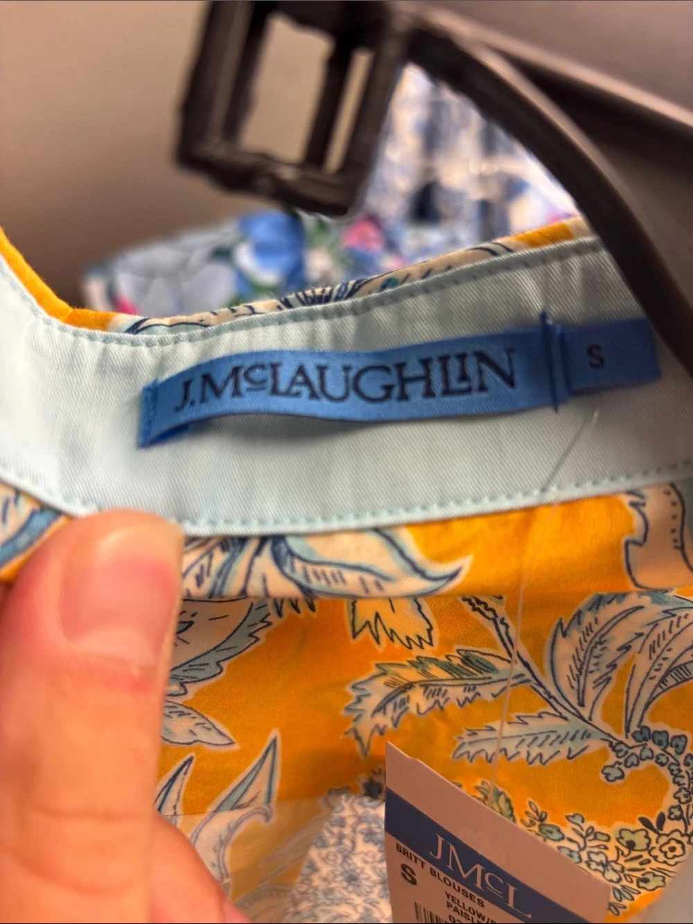 J.McLaughlin Yellow Floral Button-Up Blouse - Picture 2 of 8